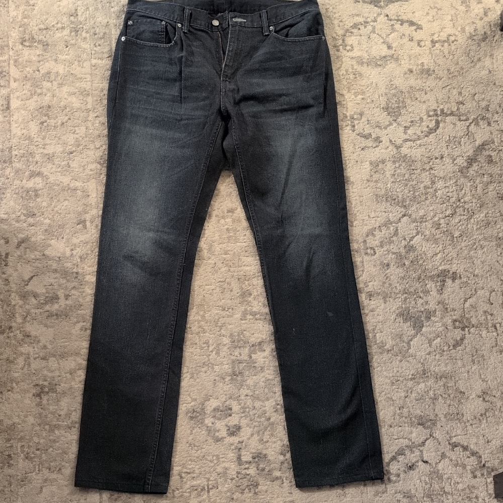 Levi's Dark Gray Straight Jeans for Men
